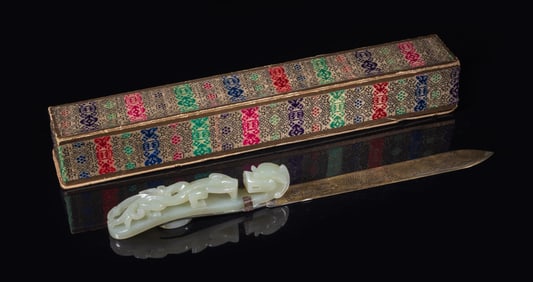 Chinese Jade Handle Letter Opener