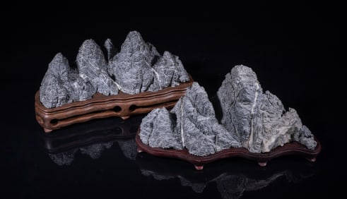 Two Chinese Export Scholar Stones