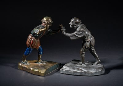 1920-30s Bronze Bookends of Figures
