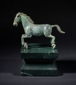 Roman Type Bronze Horse on Marble