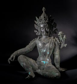 Large Chinese Exprot Bronze Sculpture of Buddha