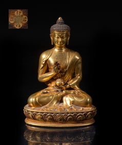Chinese Gilt Bronze Sculpture of Buddha