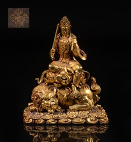 Chinese Gilt Bronze Sculpture of Buddha