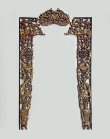 Sets Antique Chinese Gilt Wood Mirror Frame