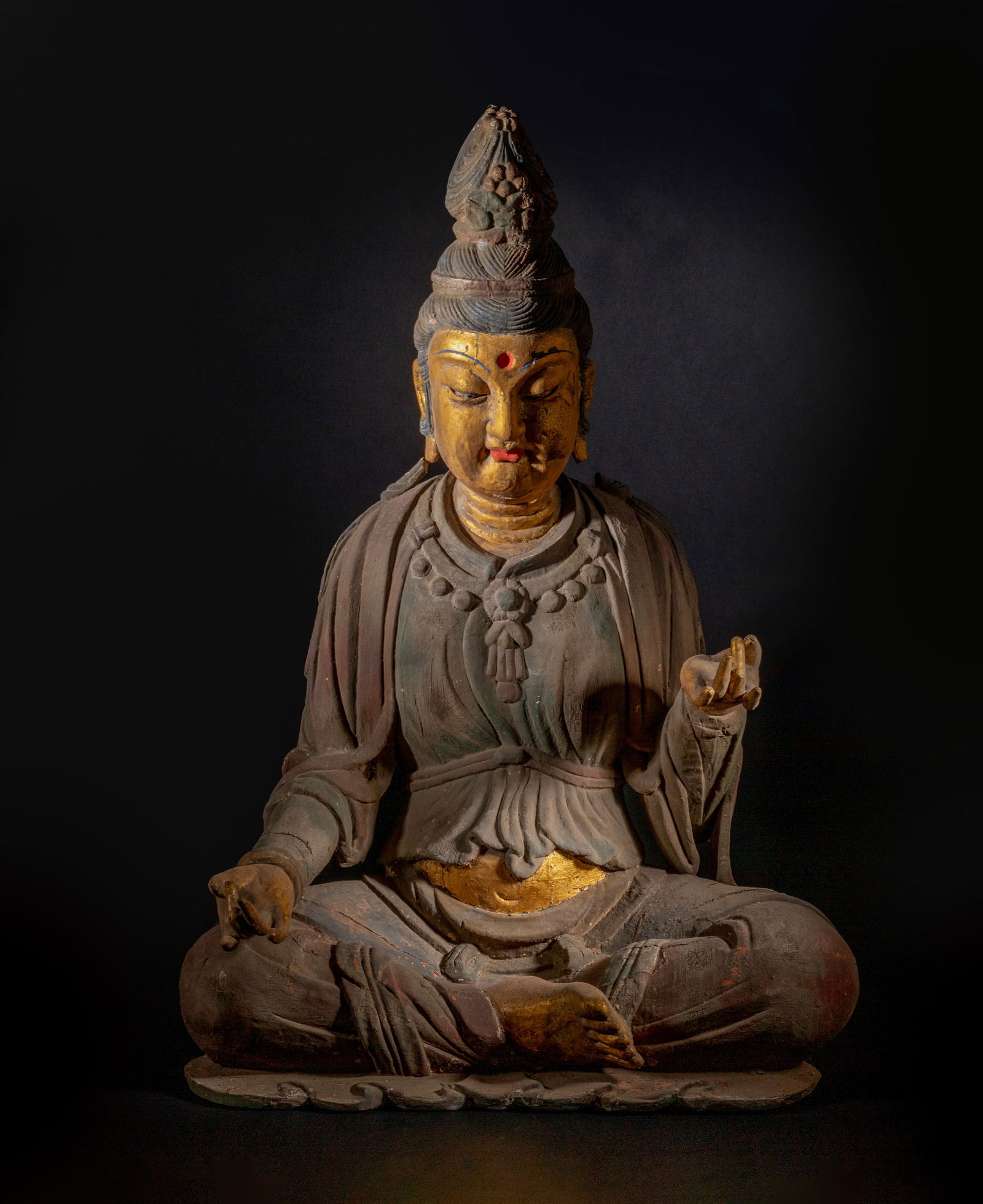 Large Chinese Temple Used Wood Buddha (1 of 15)