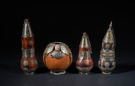 Rare Gourd Snuff Bottles & Snuff Jar