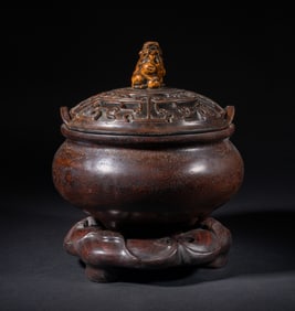 Large Chinese Bark of Agarwood Censer