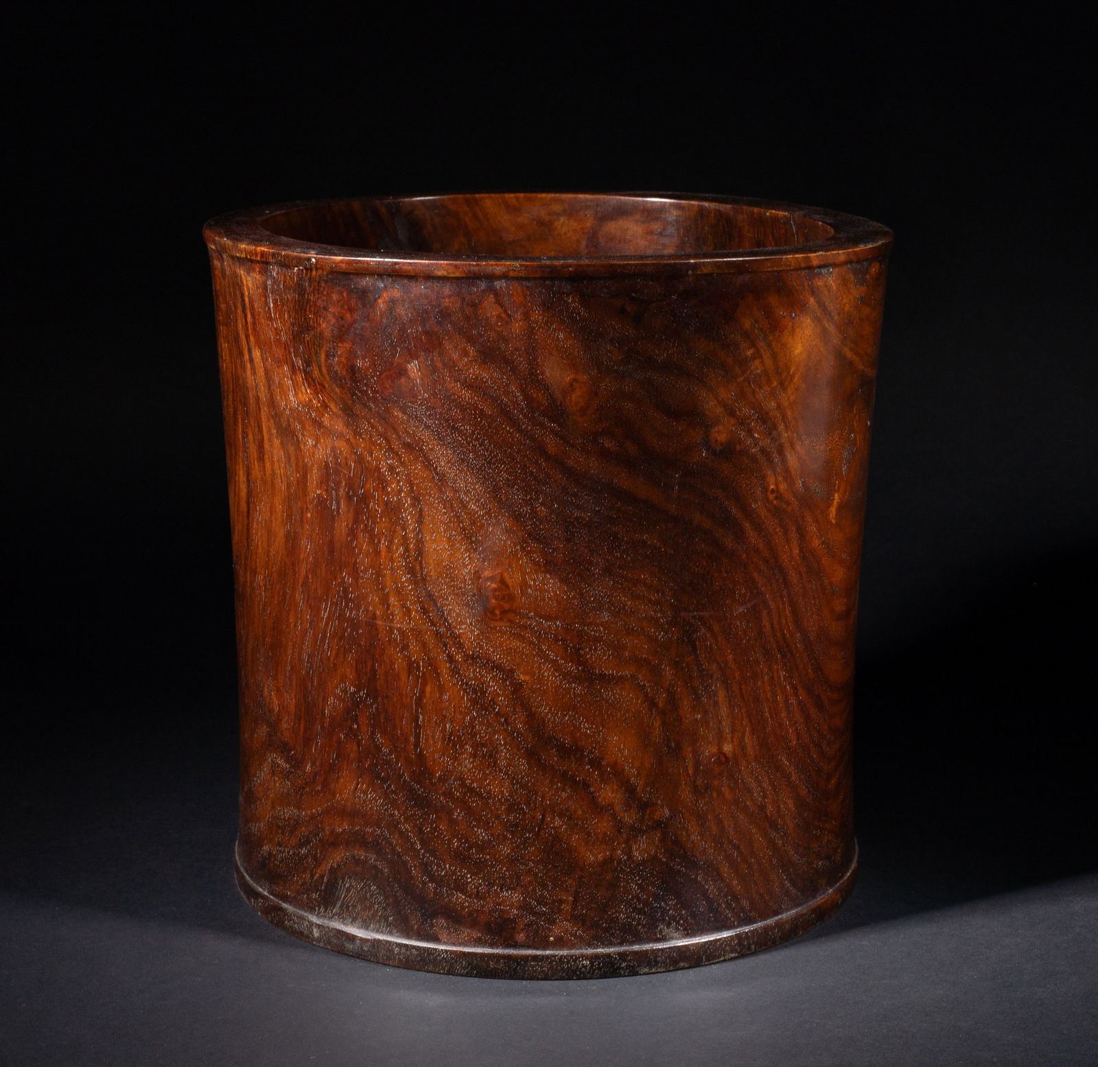 Large Chinese Wood Brush Pot (1 of 8)