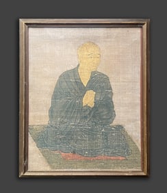 Japanese Water Color Wall Hanging of Buddha
