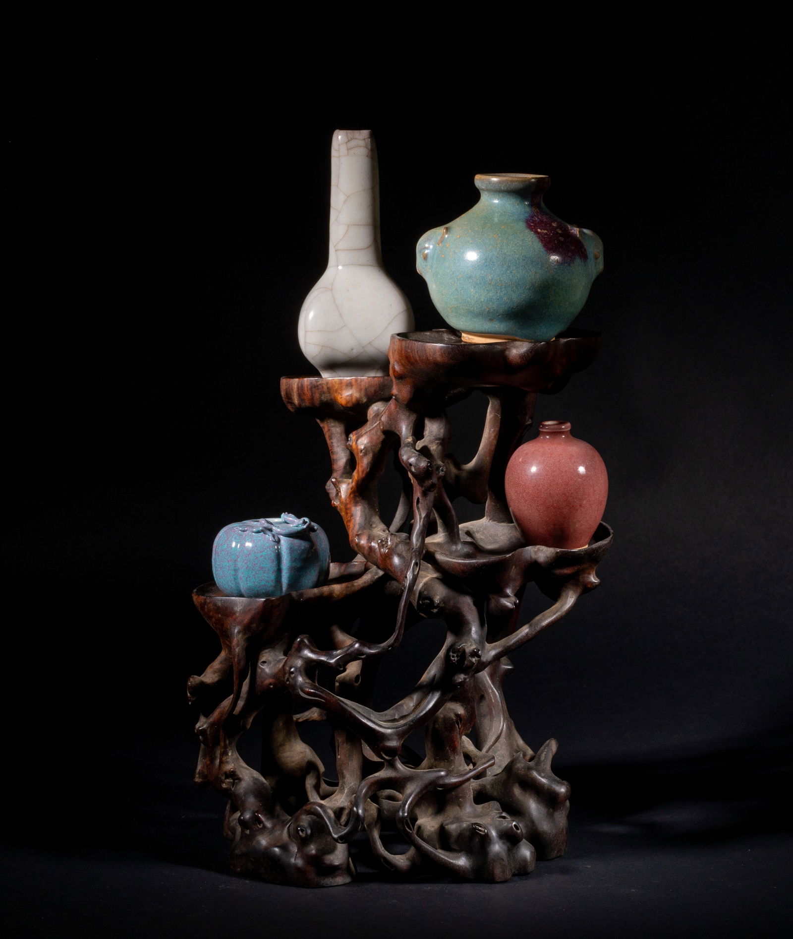 Rare Chinese Porcelain Ware w/ Stand (1 of 18)