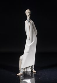 Tall Lladro Porcelain Sculpture of Doctor