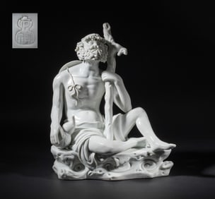 Large Chinese Blanc De Porcelain Figure
