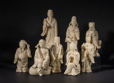 Estate Chinese Blank De Porcelain Figure