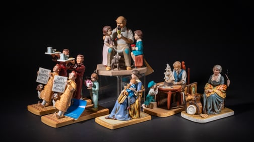 Vintage Norman Rockwell Porcelain Sculptures