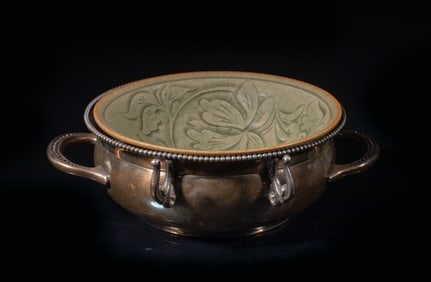 Chinese Export Yaozhou Porcelain Warmer Bowl