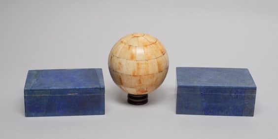 Mid-century Sphere & Lapis Boxes