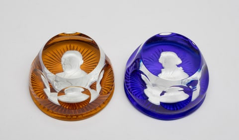 Baccarat Crystal Glass Paper Weights