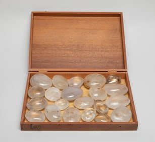 Estate Large Set Rock Crystal Pebble Stones