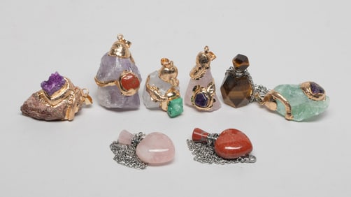 Estate Gemstone Perfume Bottles & Pendants
