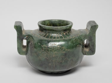 Chinese Export Spinach Jade Censer