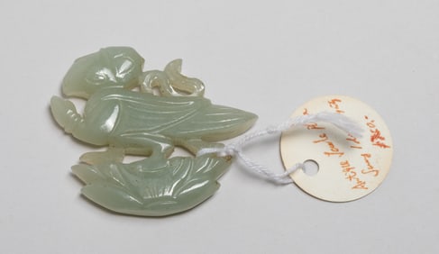 Chinese Export Jade Figure Pendant