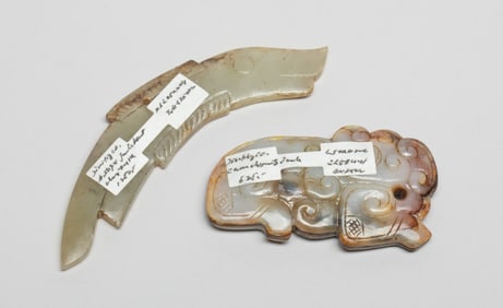 Two Chinese Jade Carved Pendants