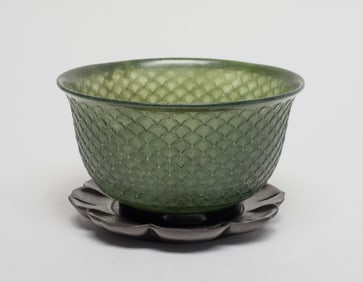 Chinese Export Spinach Jade Tea Bowl