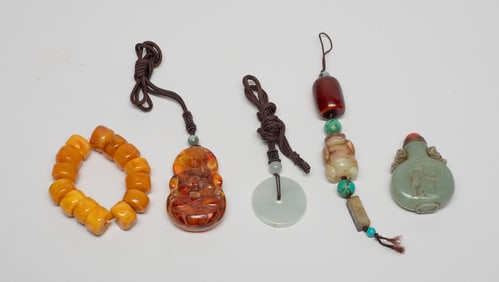Estate Chinese Jade, Stone & Jewelry