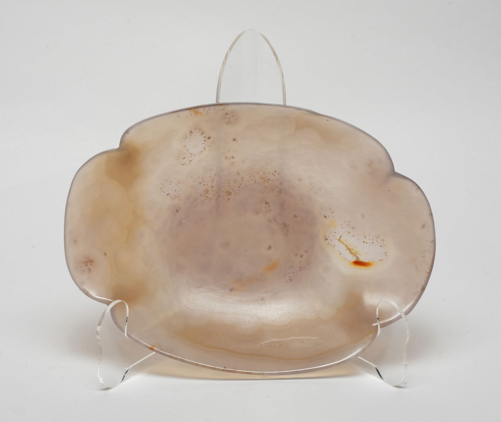 Rare Chinese Large Cameo Agate Plate (1 of 12)