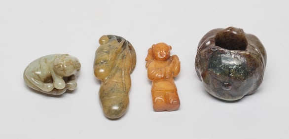 Estate Chinese Jade Carved Toggles