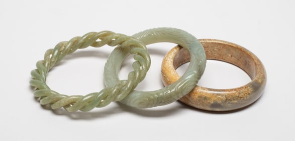 Estate Large Set Chinese Jade Bangles