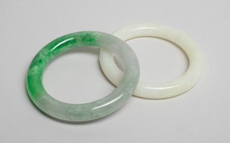 Two Chinese Jade Like Bangles