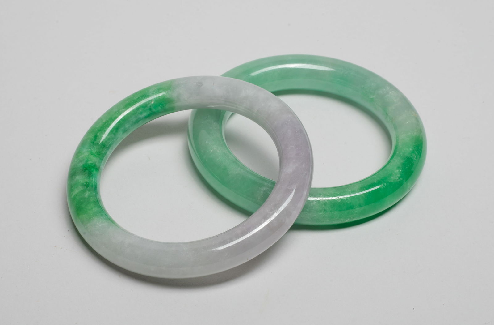 Two Chinese Colored Stone Bangles (1 of 12)