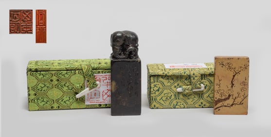 Two Chinese Shoushan Stone Seals