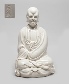 Collectible Chinese Blanc De Porcelain Buddha