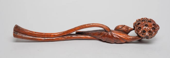 Chinese Export Boxwood Sculpture of Ruyi