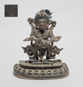 Chinese / Tibetan Painted Bronze Buddha