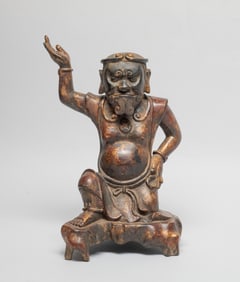 Chinese Export Painted Bronze Sculpture
