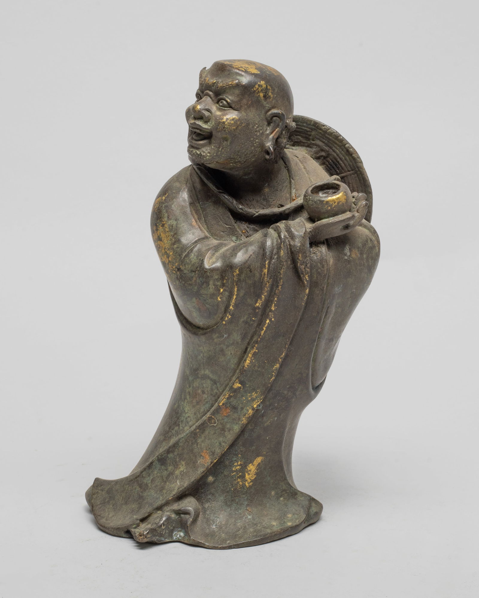 Chinese Export Bronze Sculpture of Luohan (1 of 10)