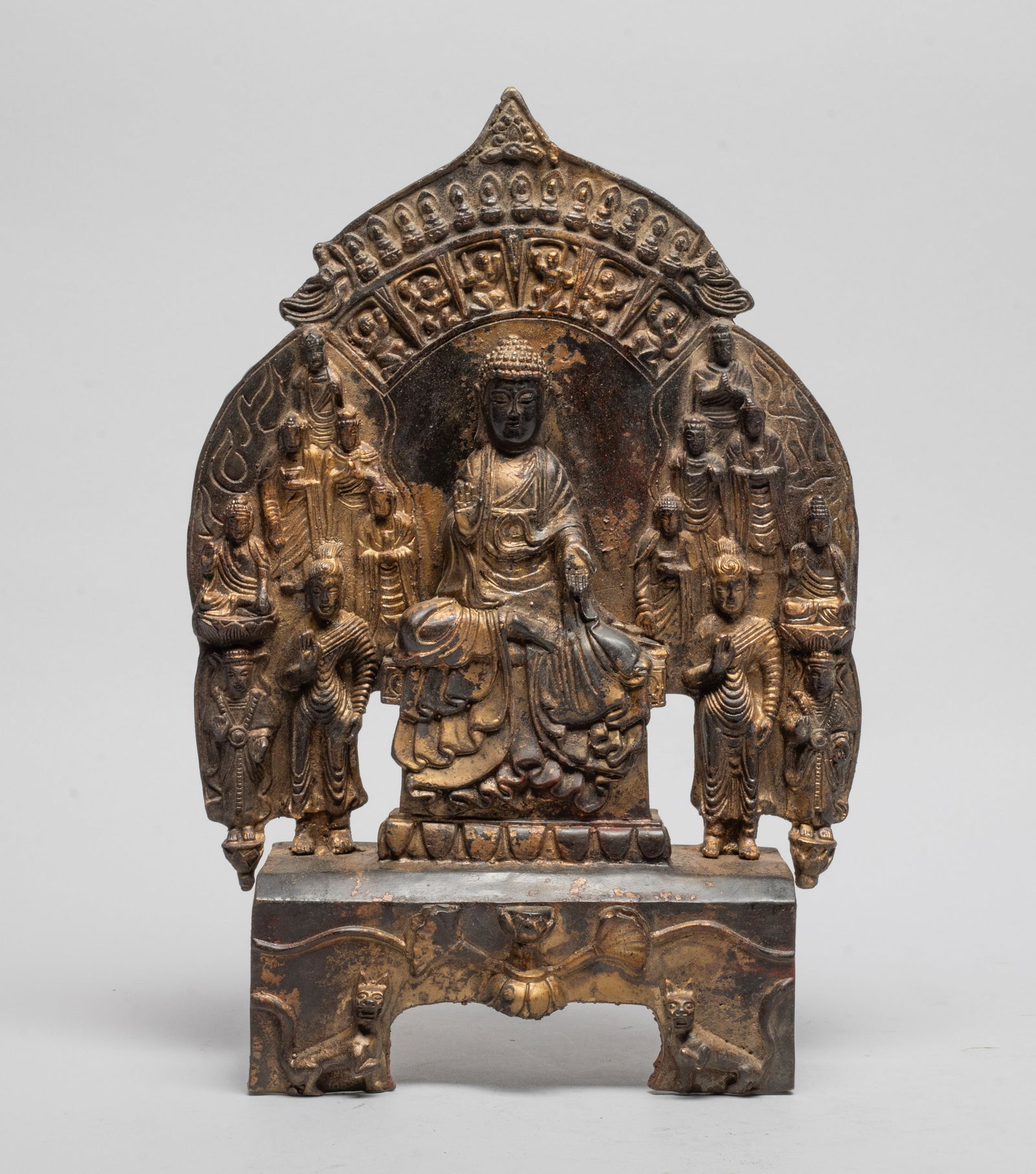 Chinese Export Painted Bronze Sculpture of Buddha (1 of 14)