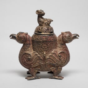Chinese Painted Bronze Vase