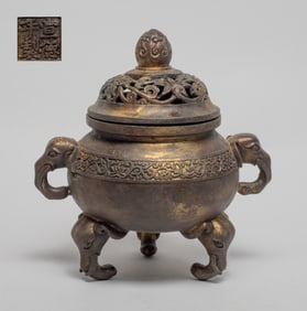 Chinese Export Bronze Covered Censer