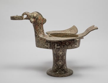 Estate Large Chinese Export Bronze Lamp
