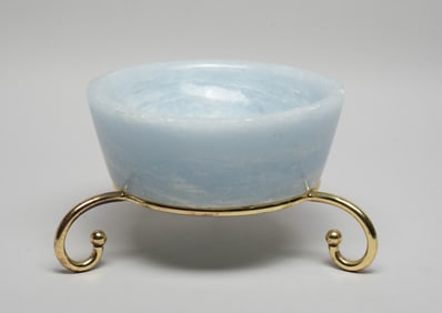 Large Aquamarine Bowl w/ Stand