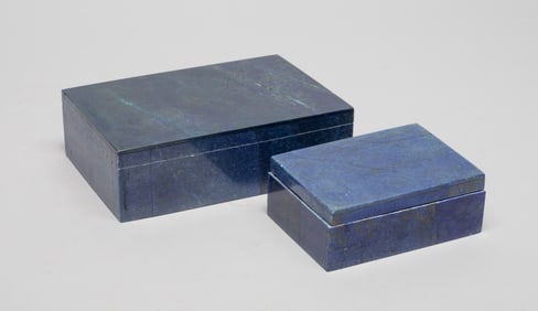 Two Lapis Jewelry Boxes