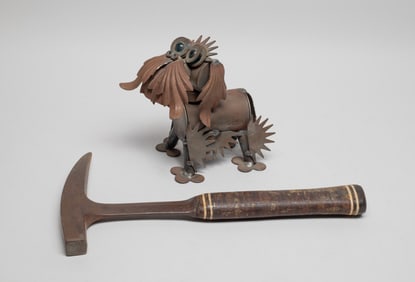 Vintage Metal Hammer & Sculpture