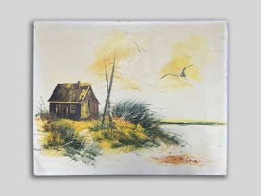 Vintage Chinese Oil Painting, 1970-80s