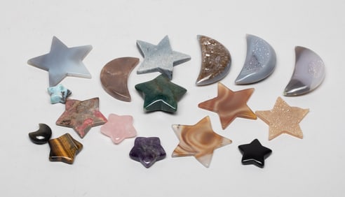 Estate Large Set Gemstone Pendants