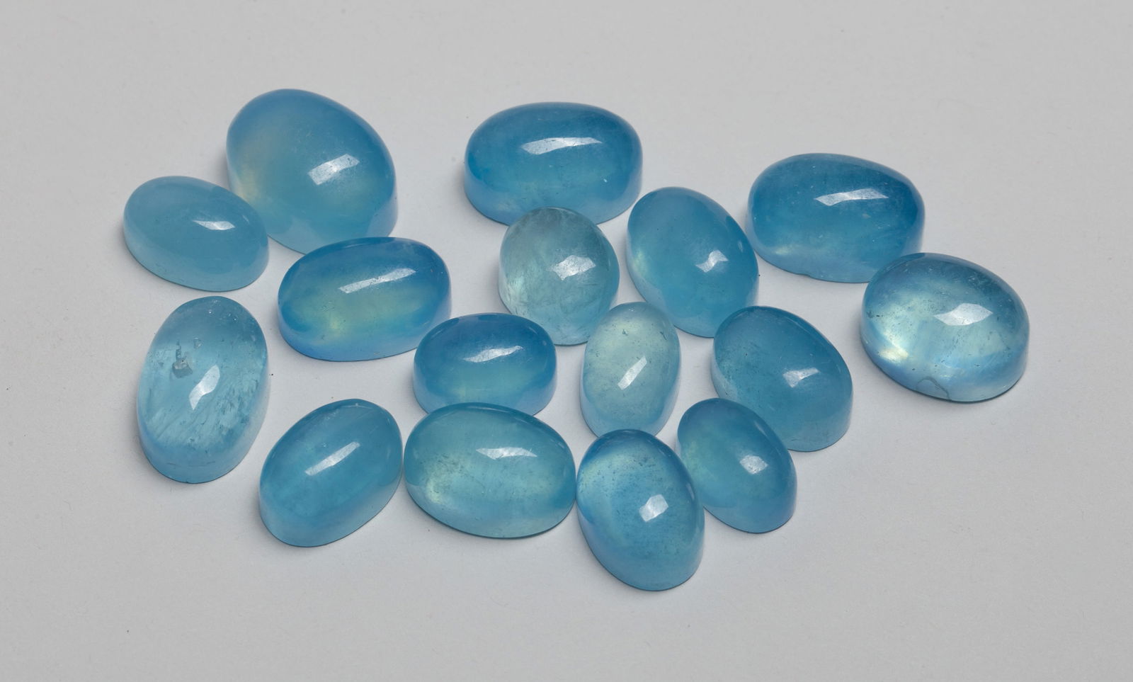 Estate Large Set Aquamarine Ring Face Cut Stones (1 of 9)