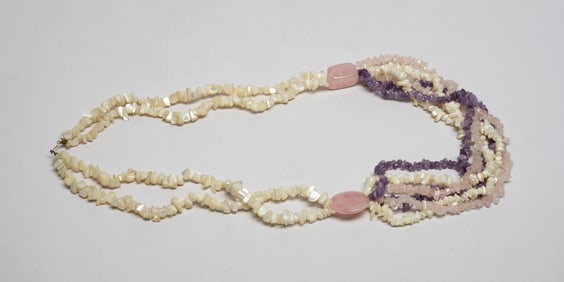 Designed Mixed Gemstone Long Necklace